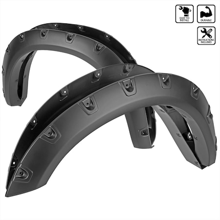 Spec-D Tuning 2500 3500 SMOOTH FENDER FLARES EXCLUDES DUALLY MODELS, 4PK FDF-RAM1925A-PK-MP